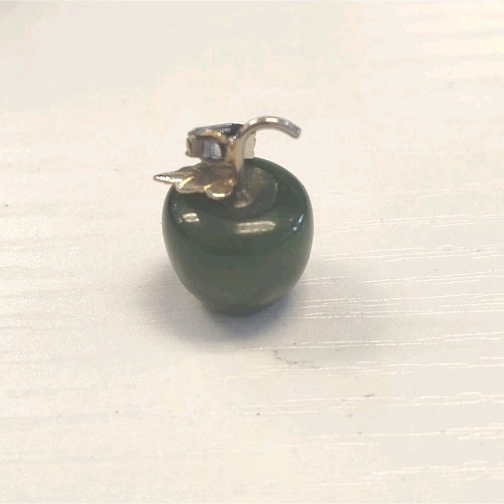 Estate Green Jade Apple Pendant Charm